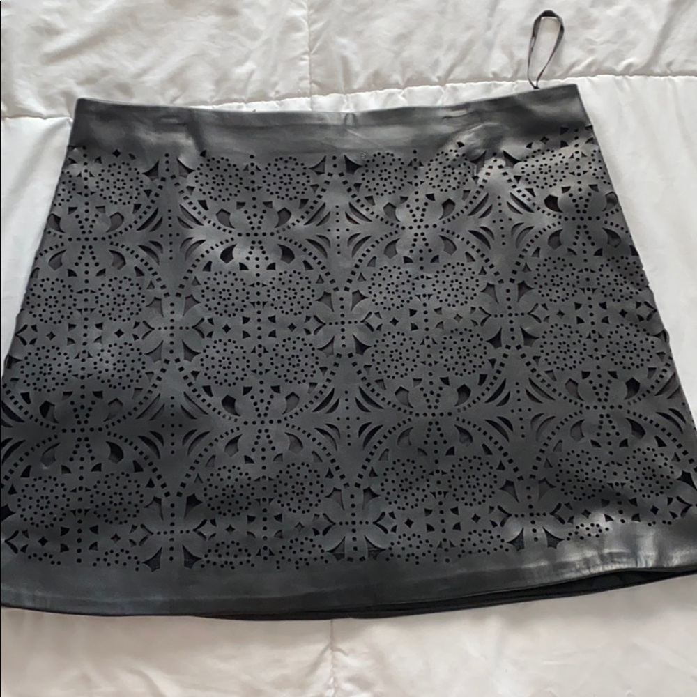 Mini leather skirt